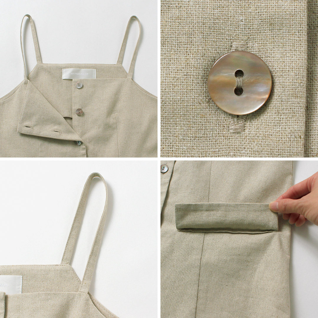 MARMARMAR（マーマーマー） リネンブレンド ビスチェライクベスト 日本製