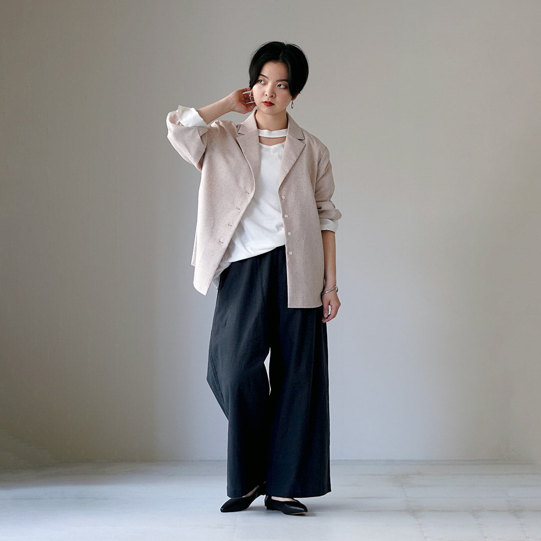 MARMARMAR（マーマーマー） リネンブレンド ワイドパンツ 日本製