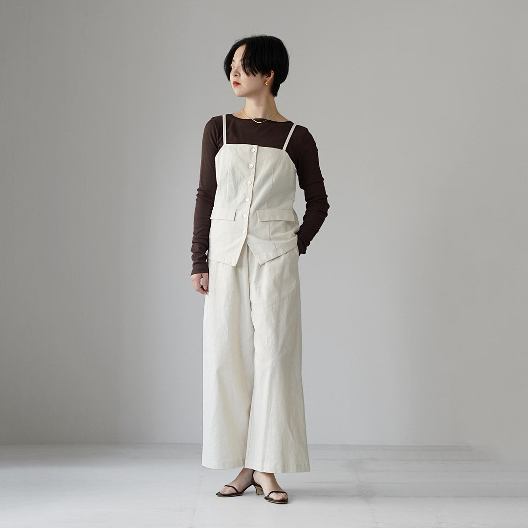 MARMARMAR（マーマーマー） リネンブレンド ワイドパンツ 日本製