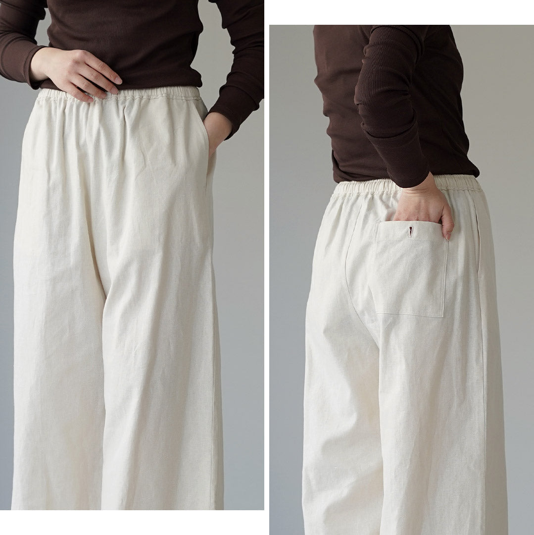 MARMARMAR（マーマーマー） リネンブレンド ワイドパンツ 日本製