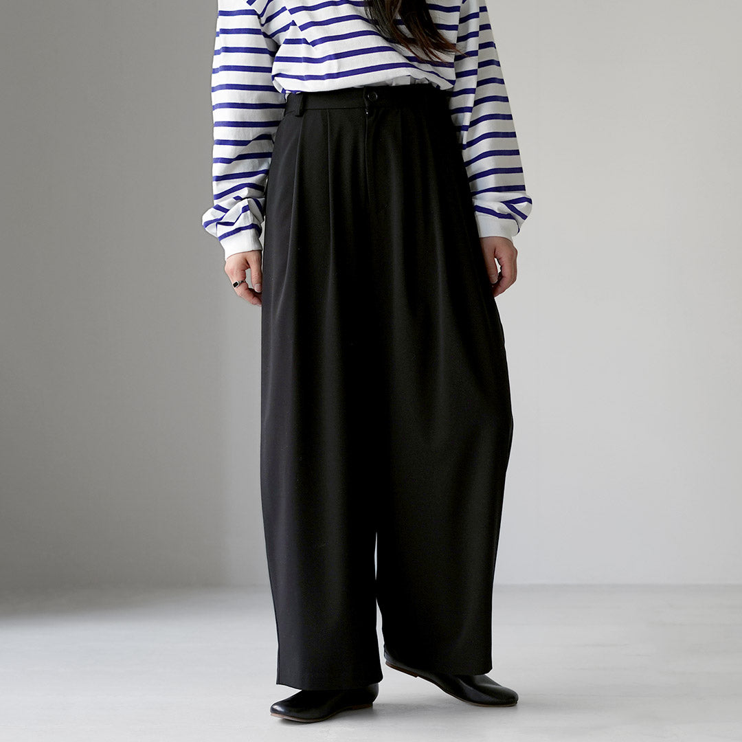 MARMARMAR（マーマーマー） ハイウエスト ワイドトラウザー パンツ 日本製