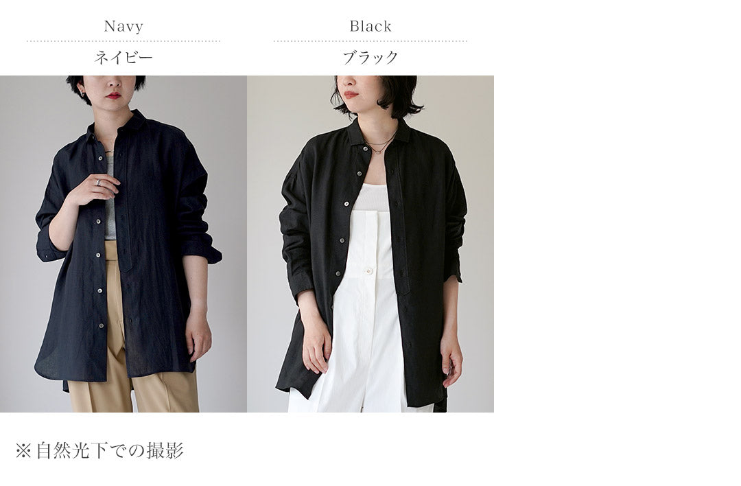 TICCA（ティッカ） リネン スクエアビッグシャツuni 日本製