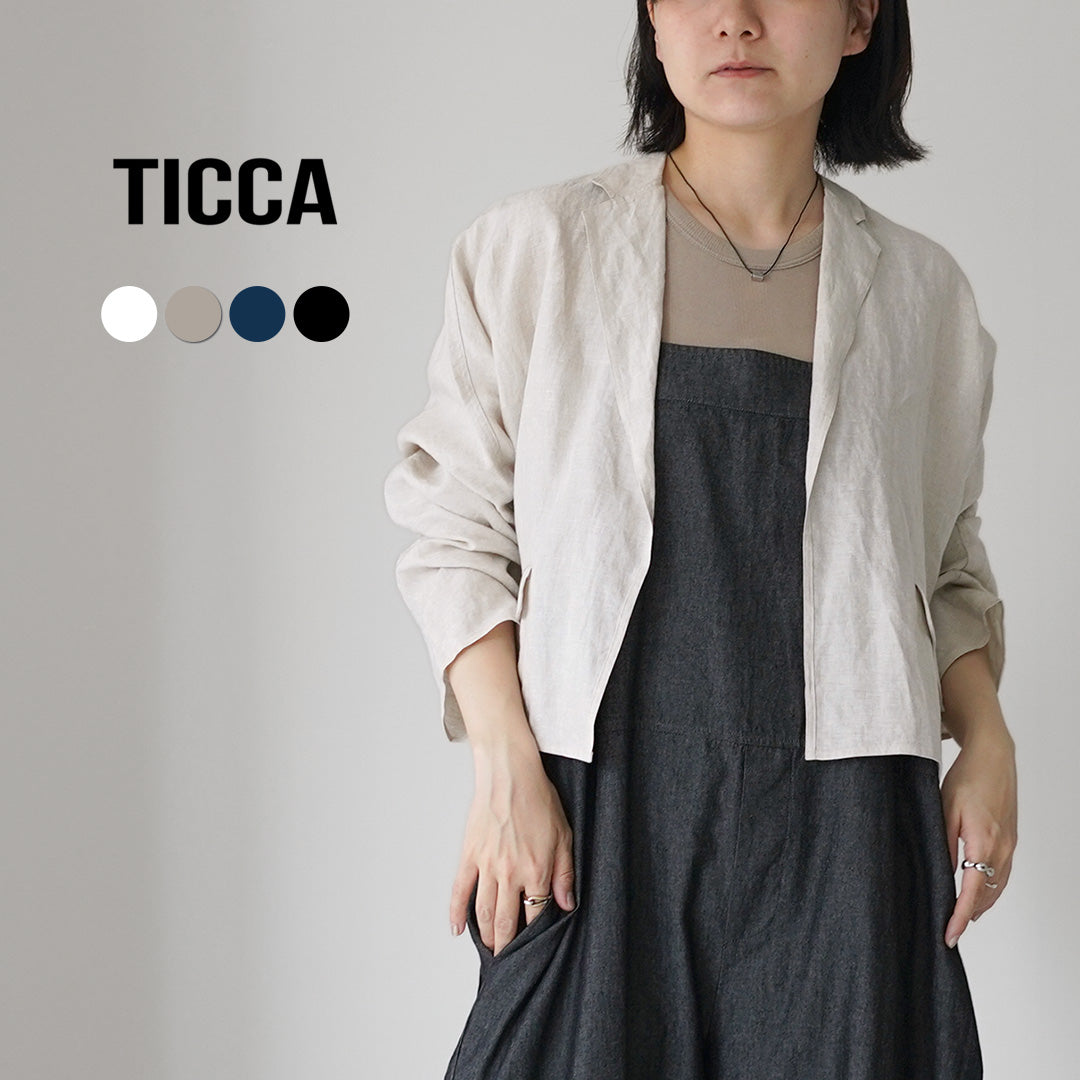 TICCA（ティッカ） リネン シャツジャケット テーラードジャケット 日本製