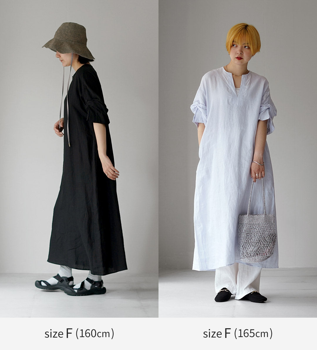 新品 ティッカ リネンツイストスリーブワンピース 25ss オリーブ 中古
