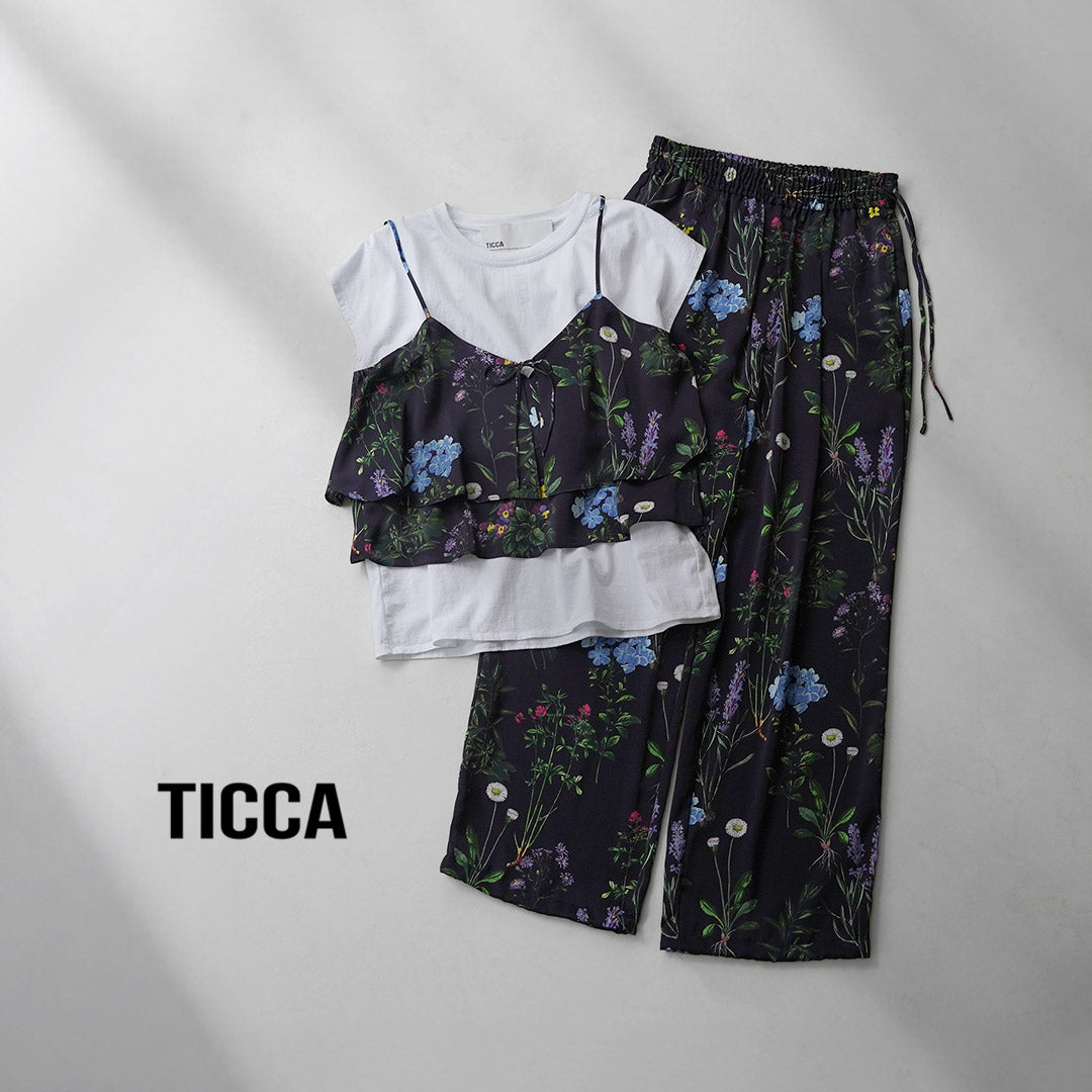 TICCA（ティッカ） 2way フラワープリント ビスチェ 日本製