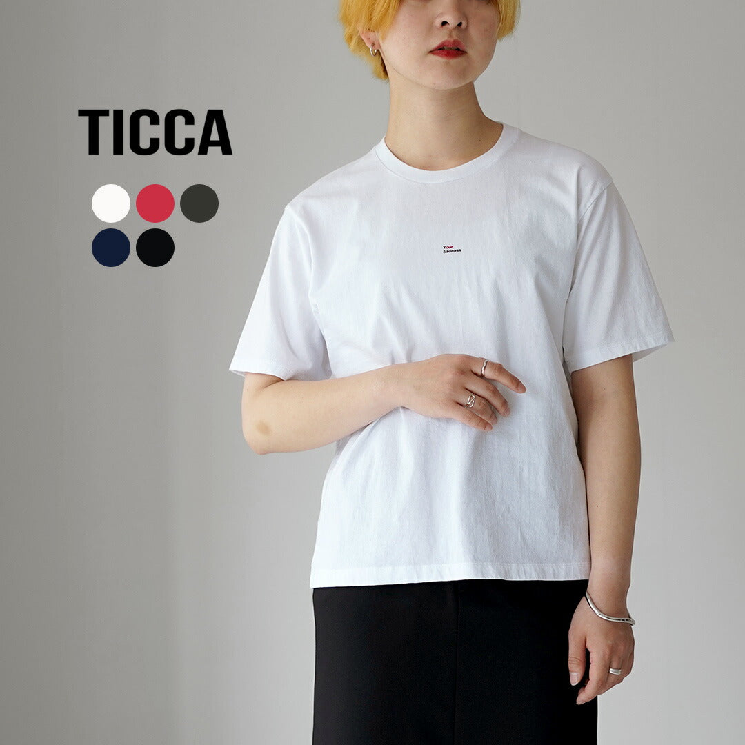 TICCA（ティッカ） Sadness Tシャツ 日本製 / レディース 半袖 ロゴ