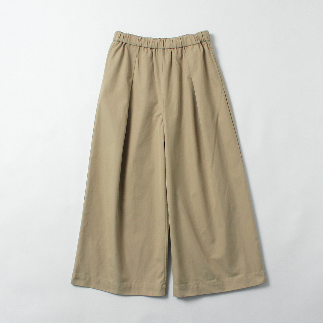 MAO MADE（マオメイド） T/Cツイル フロントタック ワイドパンツ