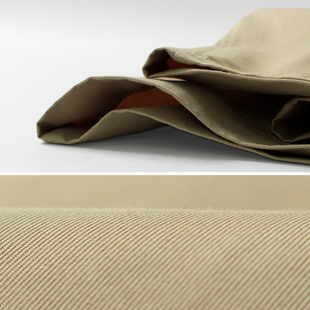 MAO MADE（マオメイド） T/Cツイル フロントタック ワイドパンツ