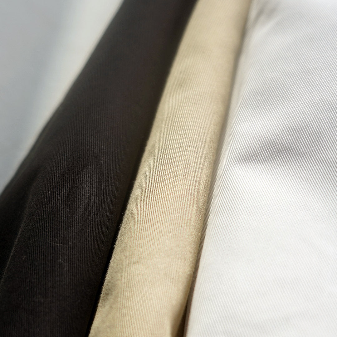 MAO MADE（マオメイド） T/Cツイル フロントタック ワイドパンツ