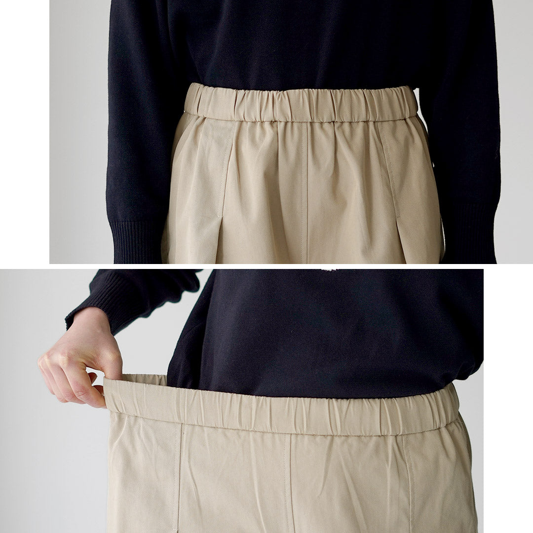 MAO MADE（マオメイド） T/Cツイル フロントタック ワイドパンツ