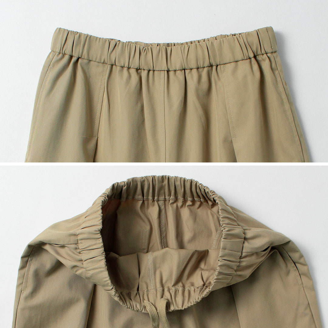 MAO MADE（マオメイド） T/Cツイル フロントタック ワイドパンツ