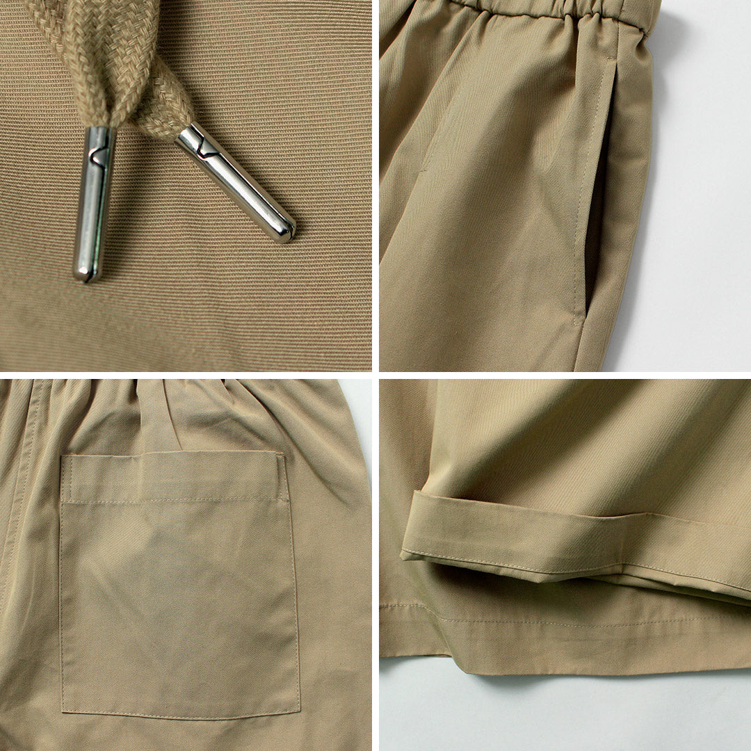 MAO MADE（マオメイド） T/Cツイル フロントタック ワイドパンツ