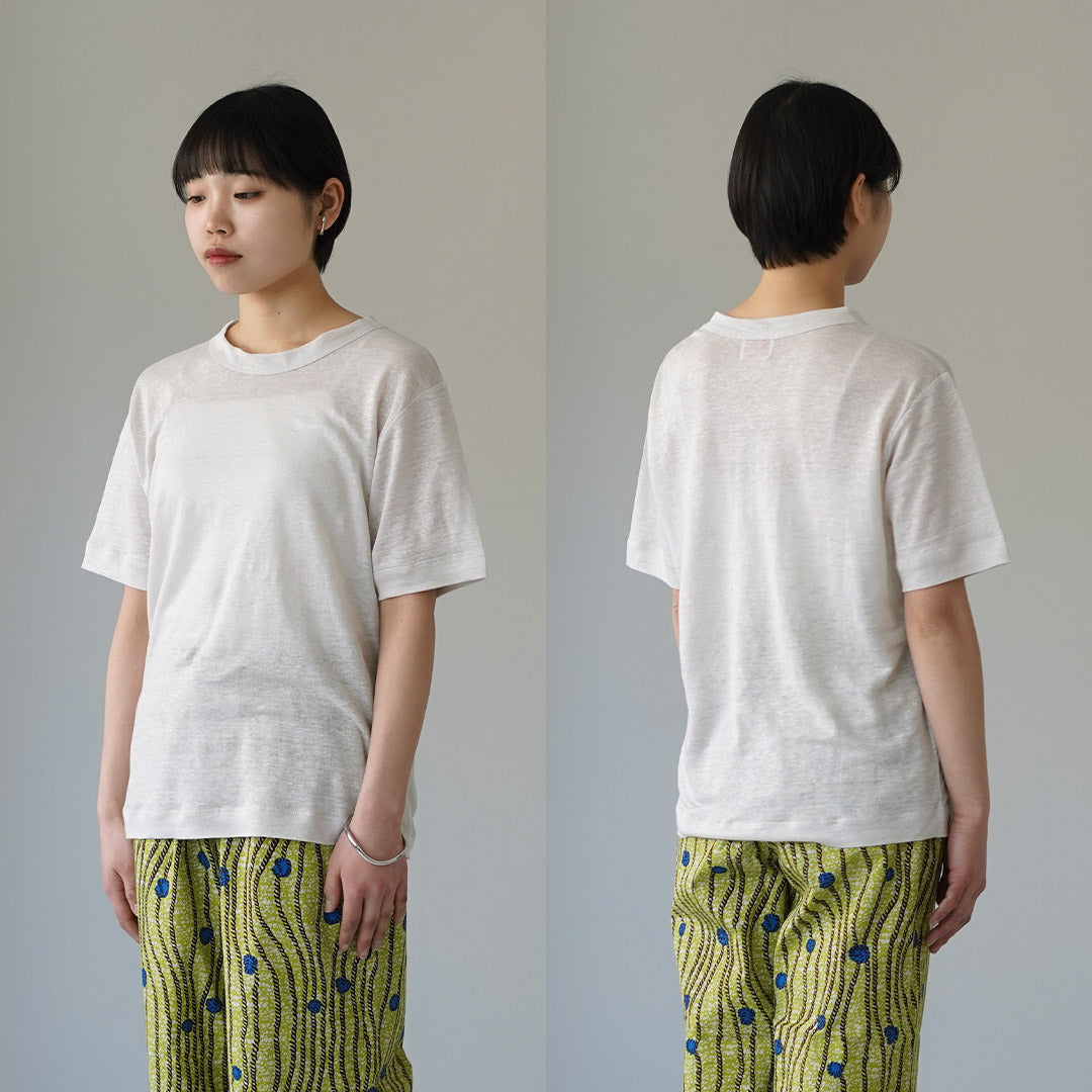 MAO MADE（マオメイド） ベルギーリネン ハーフスリーブ スタンダードTシャツ 日本製