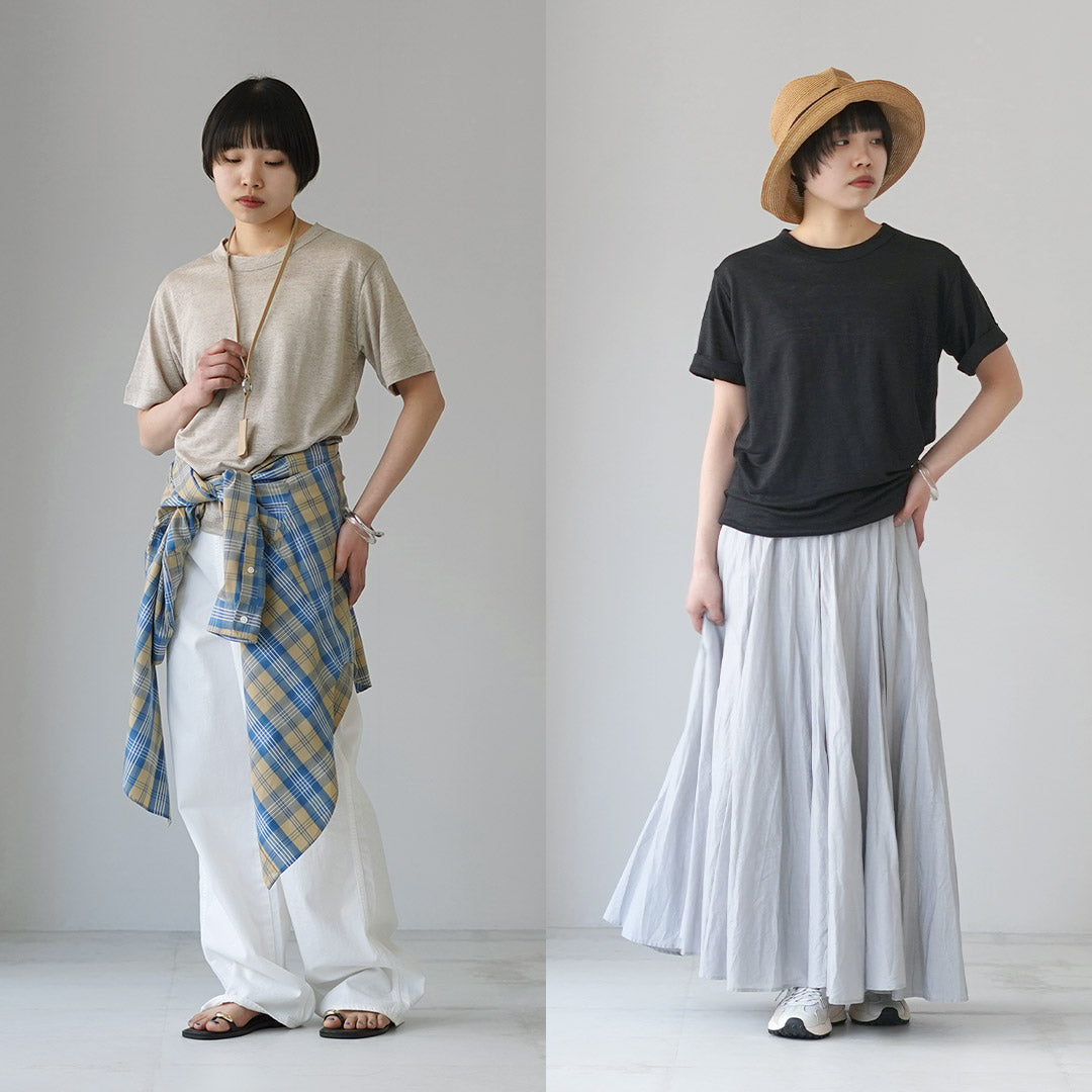 MAO MADE（マオメイド） ベルギーリネン ハーフスリーブ スタンダードTシャツ 日本製