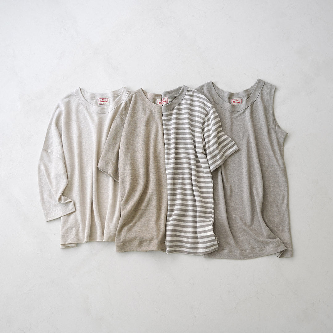 MAO MADE（マオメイド） ベルギーリネン ハーフスリーブ スタンダードTシャツ 日本製