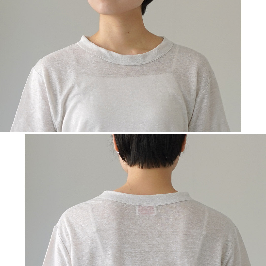 MAO MADE（マオメイド） ベルギーリネン ハーフスリーブ スタンダードTシャツ 日本製
