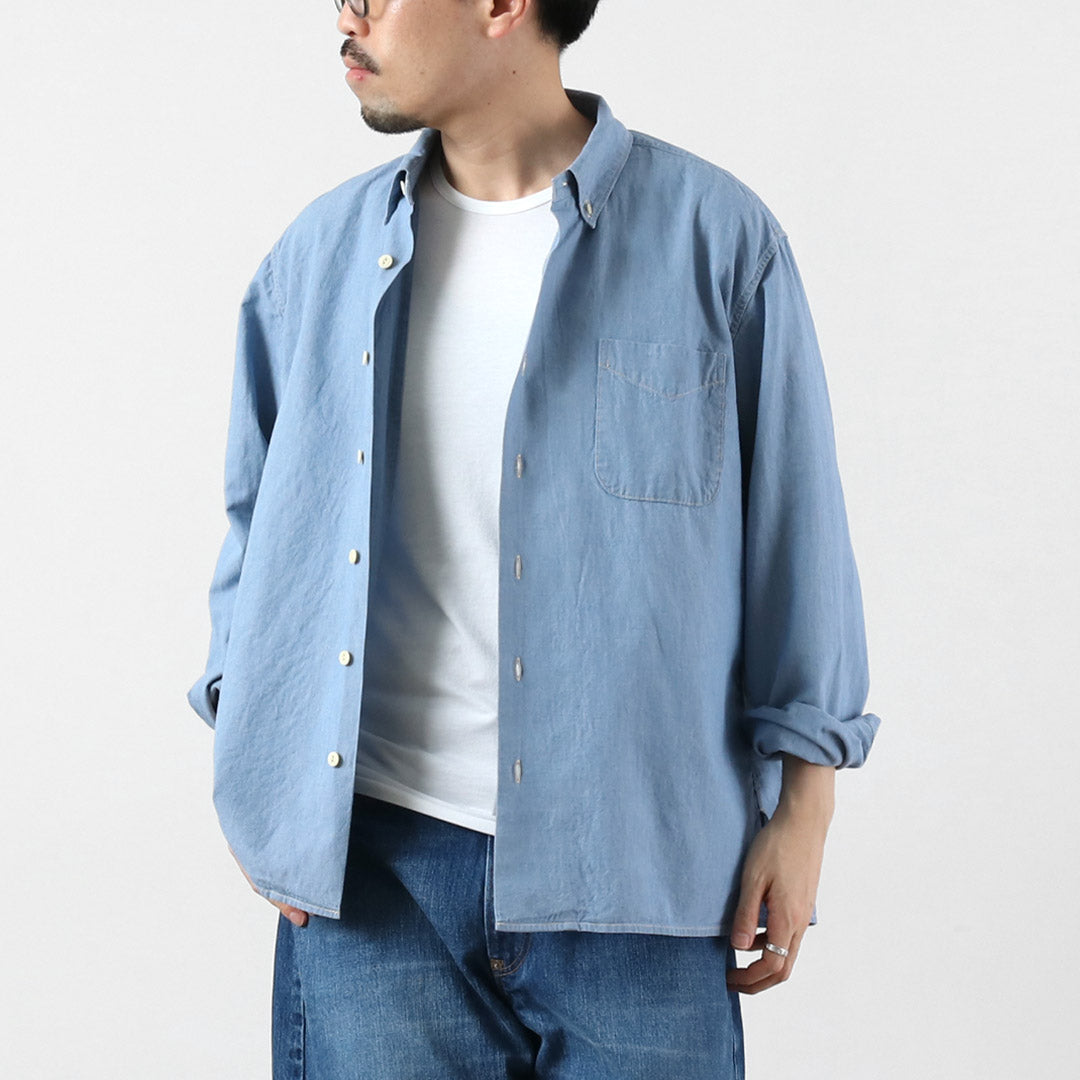 SEUVAS（ソウバス） シャンブレー 長袖 BDシャツ 日本製