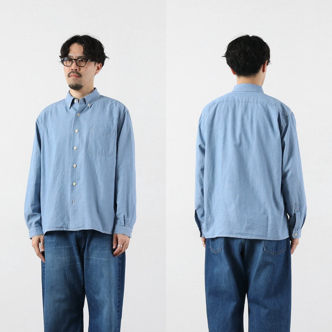 SEUVAS（ソウバス） シャンブレー 長袖 BDシャツ 日本製