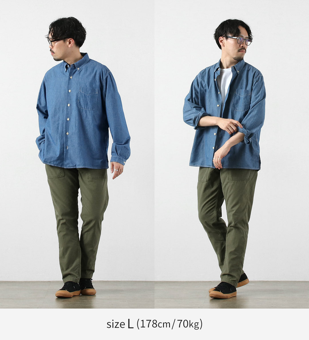 SEUVAS（ソウバス） シャンブレー 長袖 BDシャツ 日本製
