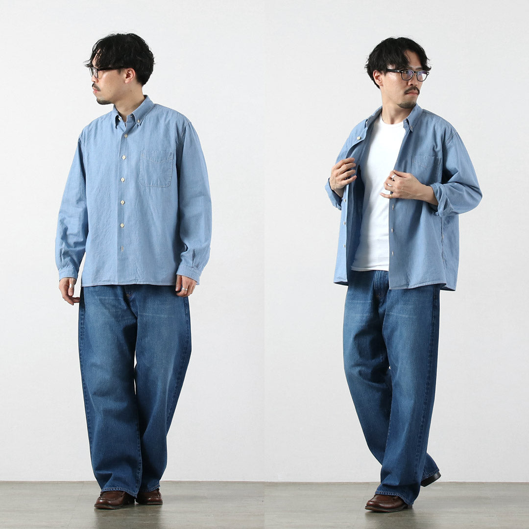 SEUVAS（ソウバス） シャンブレー 長袖 BDシャツ 日本製