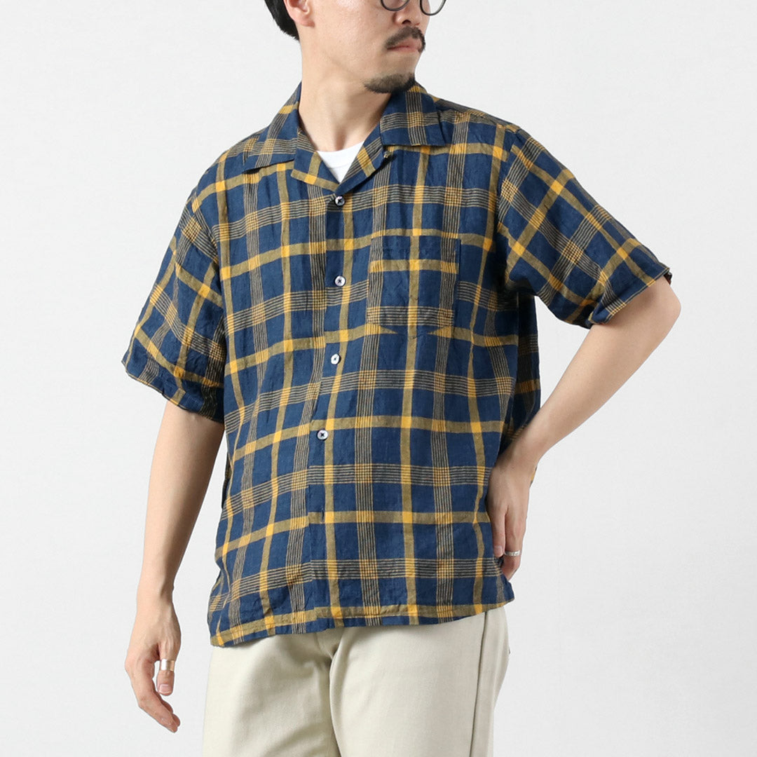 SEUVAS（ソウバス） リネン オープンカラーシャツ 日本製