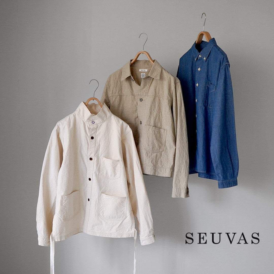 SEUVAS（ソウバス） 8ozキャンバス ウイングカラー シャツジャケット