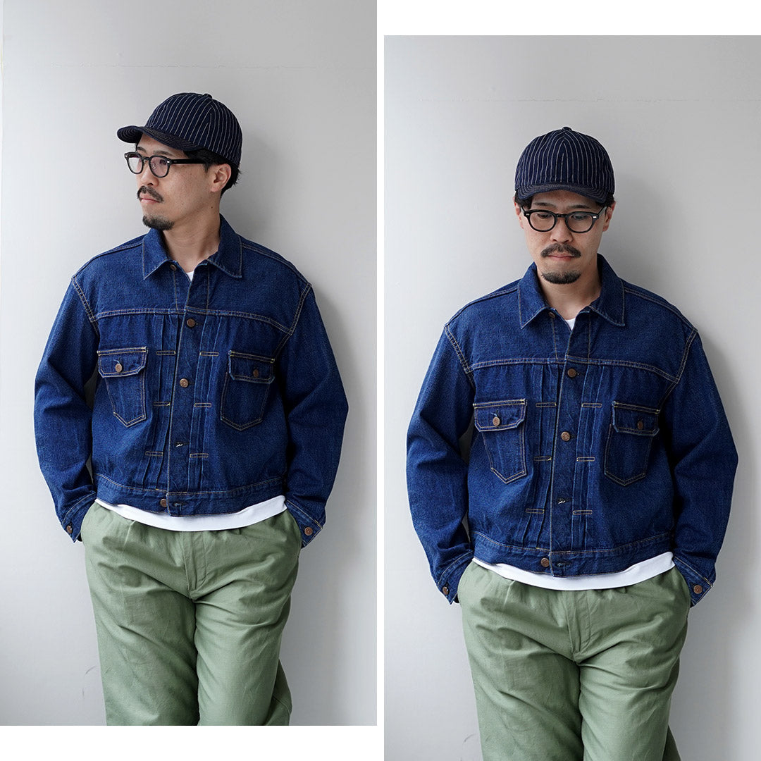 HIGHER（ハイアー） 9oz ヒッコリー×デニムキャップ 日本製
