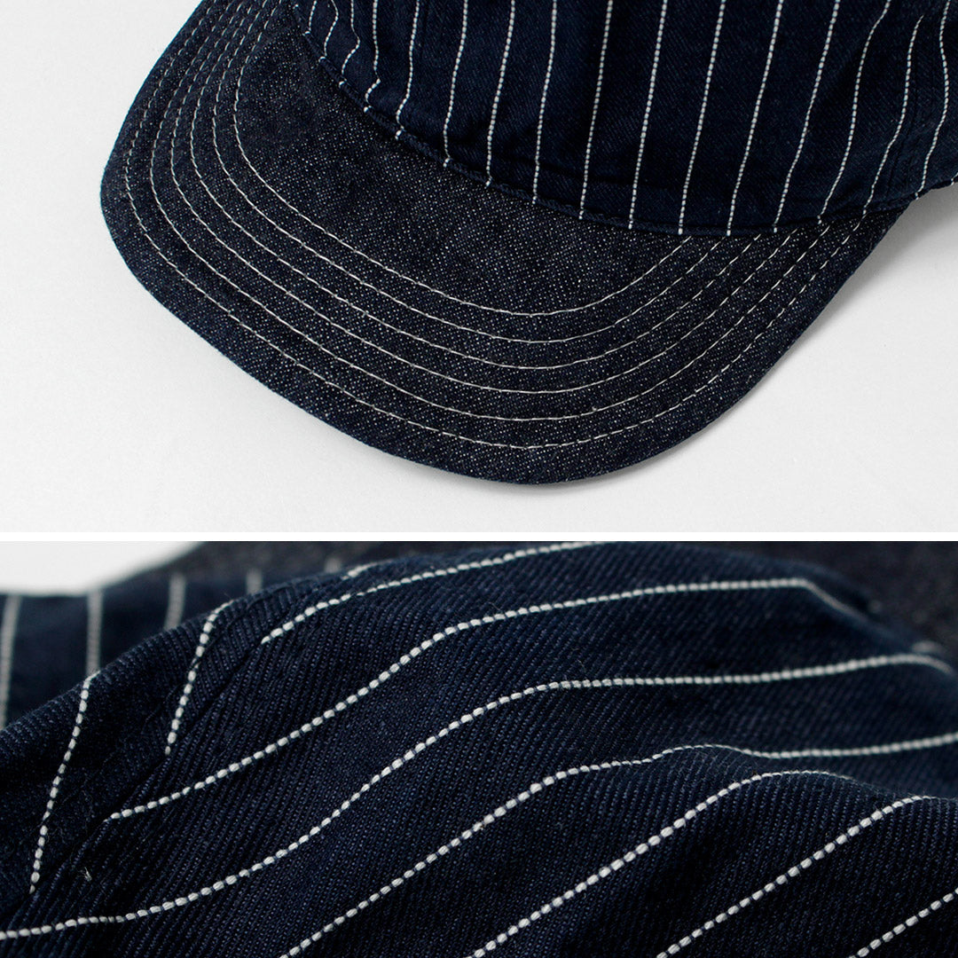 HIGHER（ハイアー） 9oz ヒッコリー×デニムキャップ 日本製