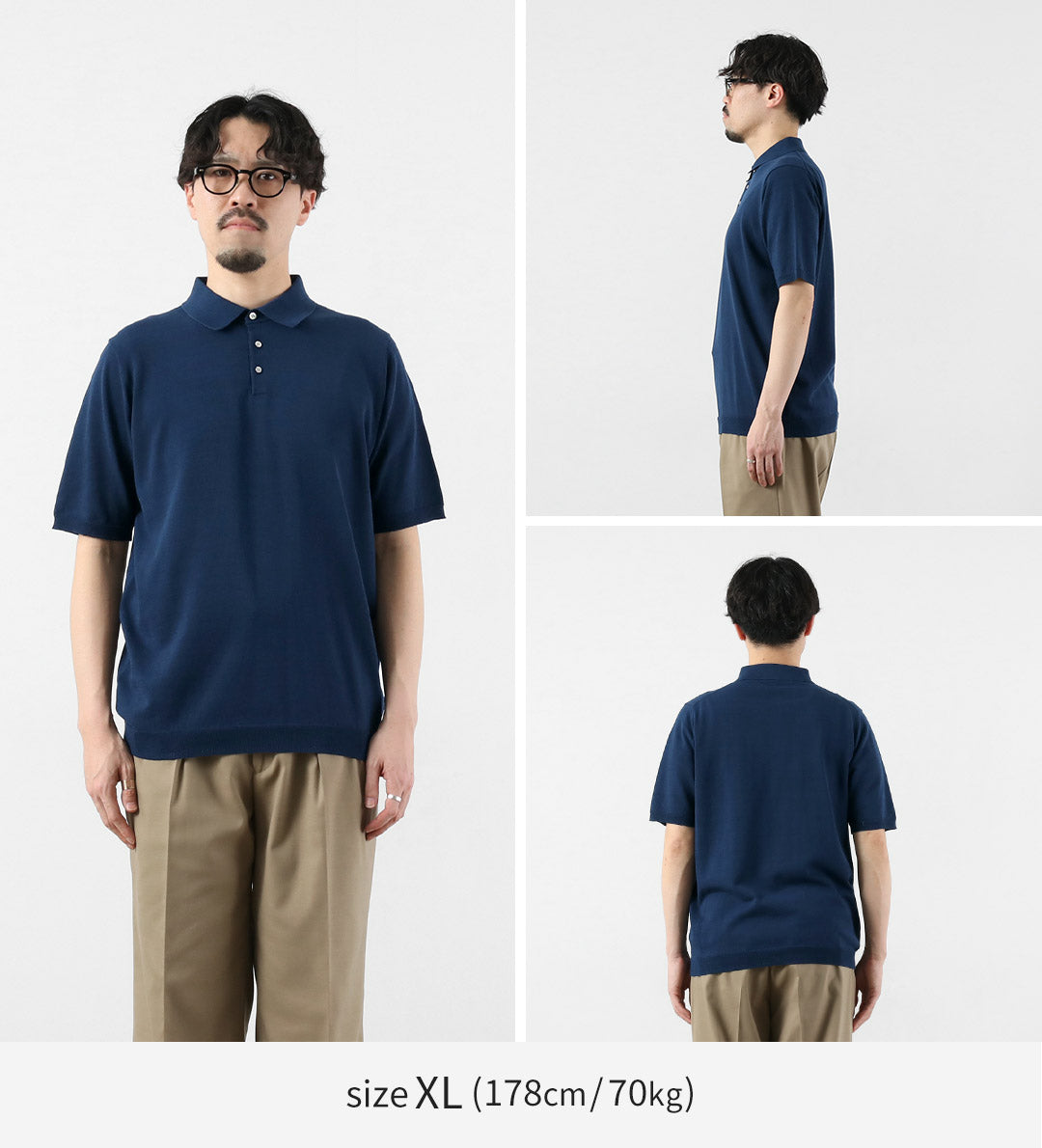 HARROWE HARROWE（ハロウハロウ） 14G アイスコットン 台襟 ポロシャツ
