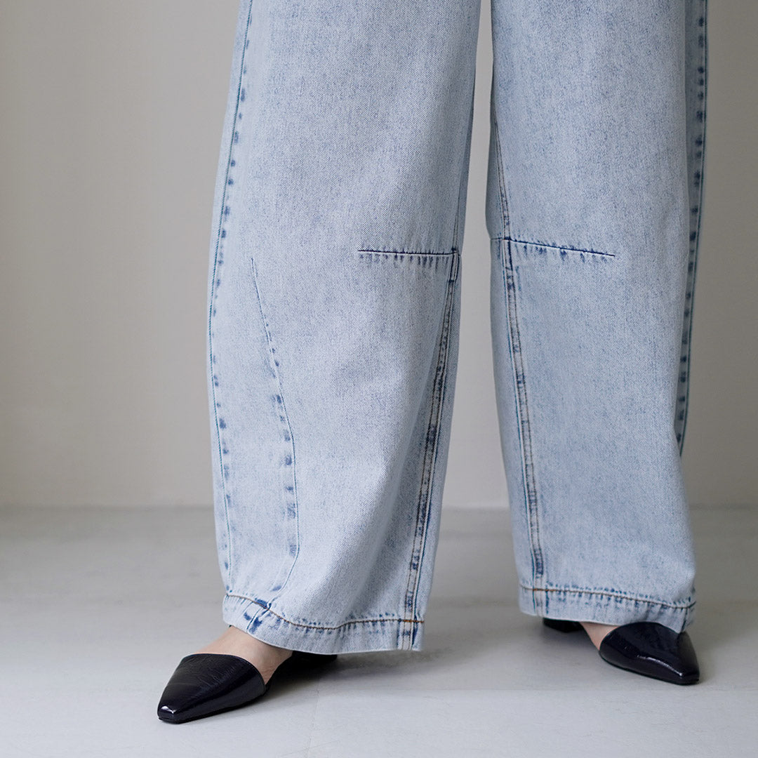 CYAN TOKYO（シアン トーキョー） 3Dタックケミカルワイド デニムパンツ