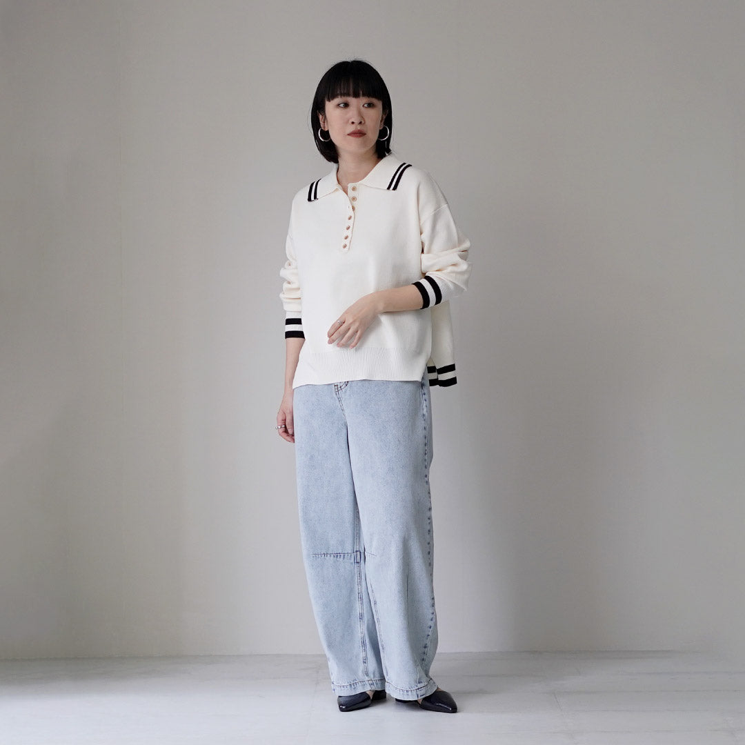 CYAN TOKYO（シアン トーキョー） 3Dタックケミカルワイド デニムパンツ