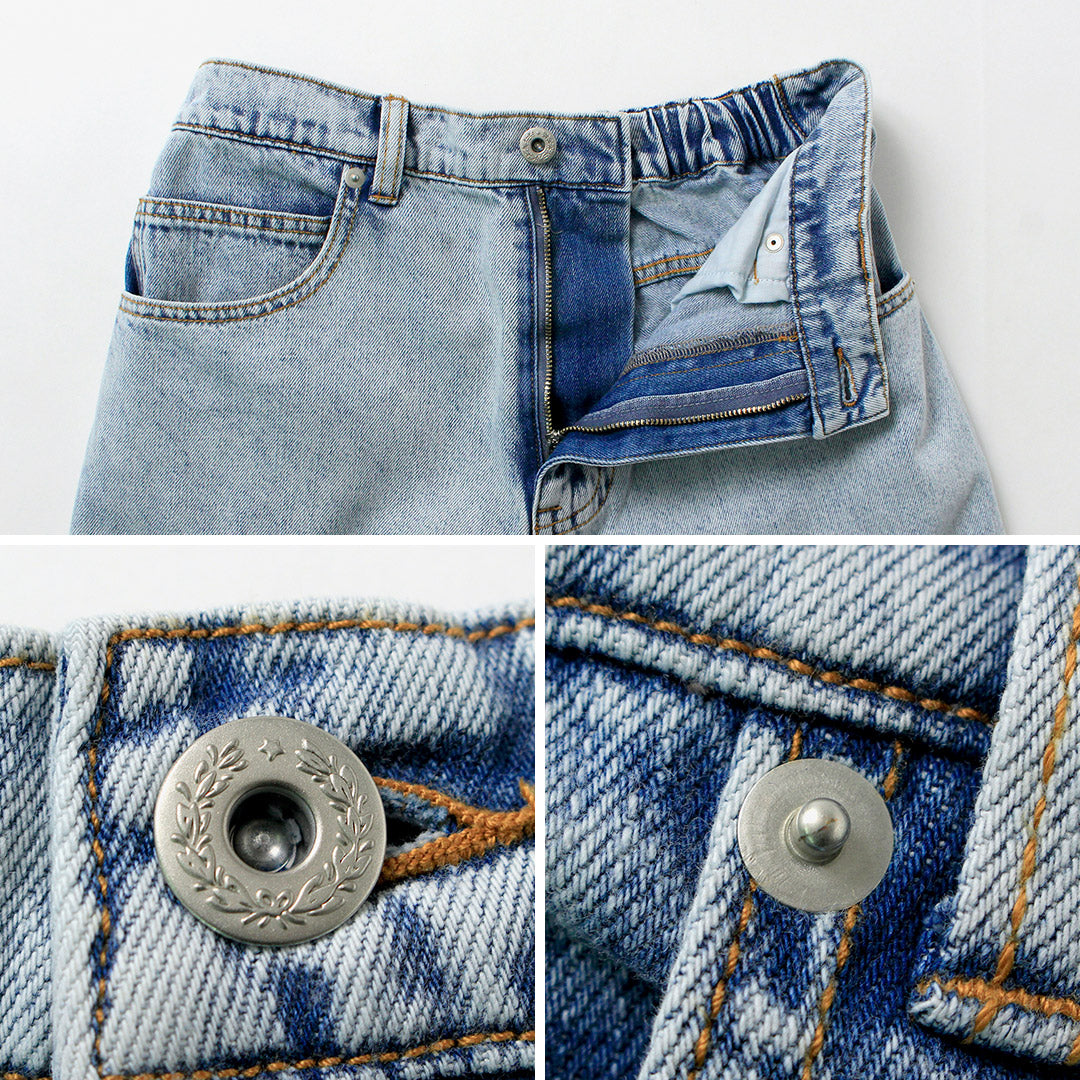 CYAN TOKYO（シアン トーキョー） 3Dタックケミカルワイド デニムパンツ