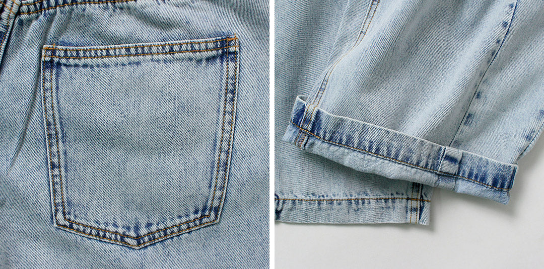 CYAN TOKYO（シアン トーキョー） 3Dタックケミカルワイド デニムパンツ