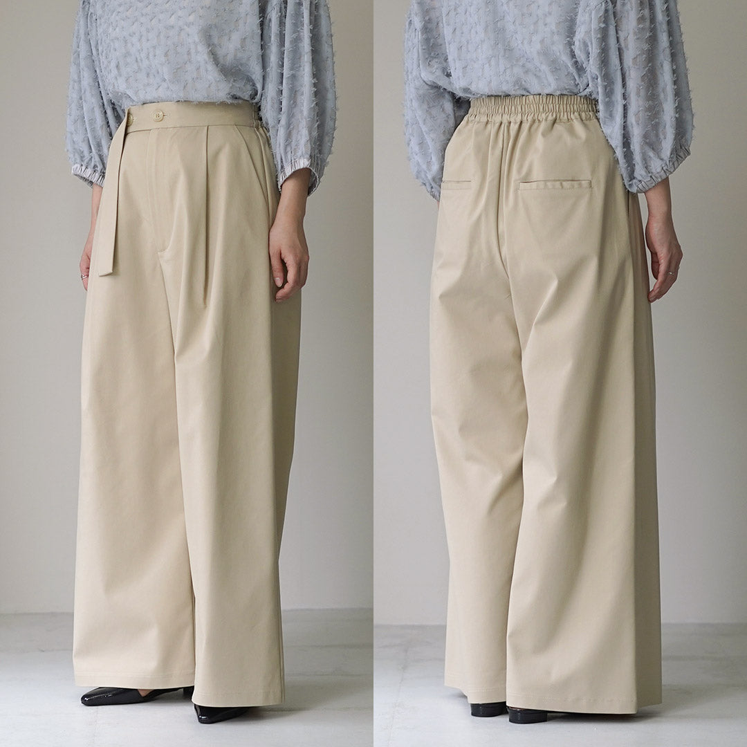 CYAN TOKYO（シアン トーキョー） オーバーベルトツイルワイドパンツ