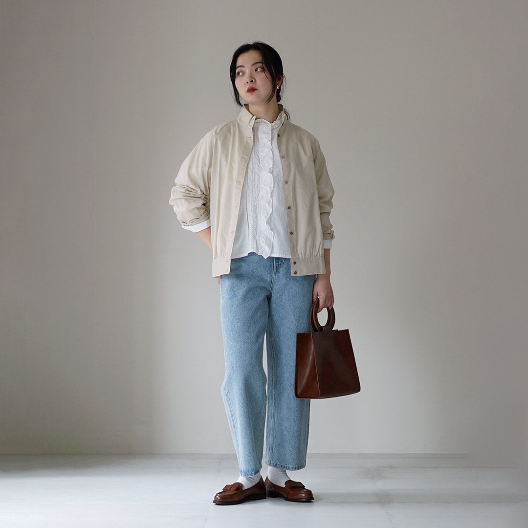 MIDIUMI（ミディウミ） フロントフリル レースシャツ 日本製