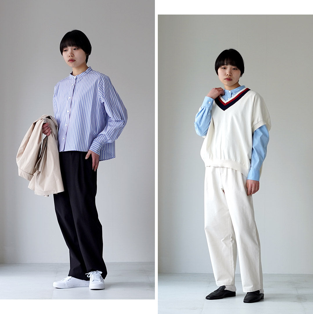 MIDIUMI（ミディウミ） パターン ショートシャツ 日本製