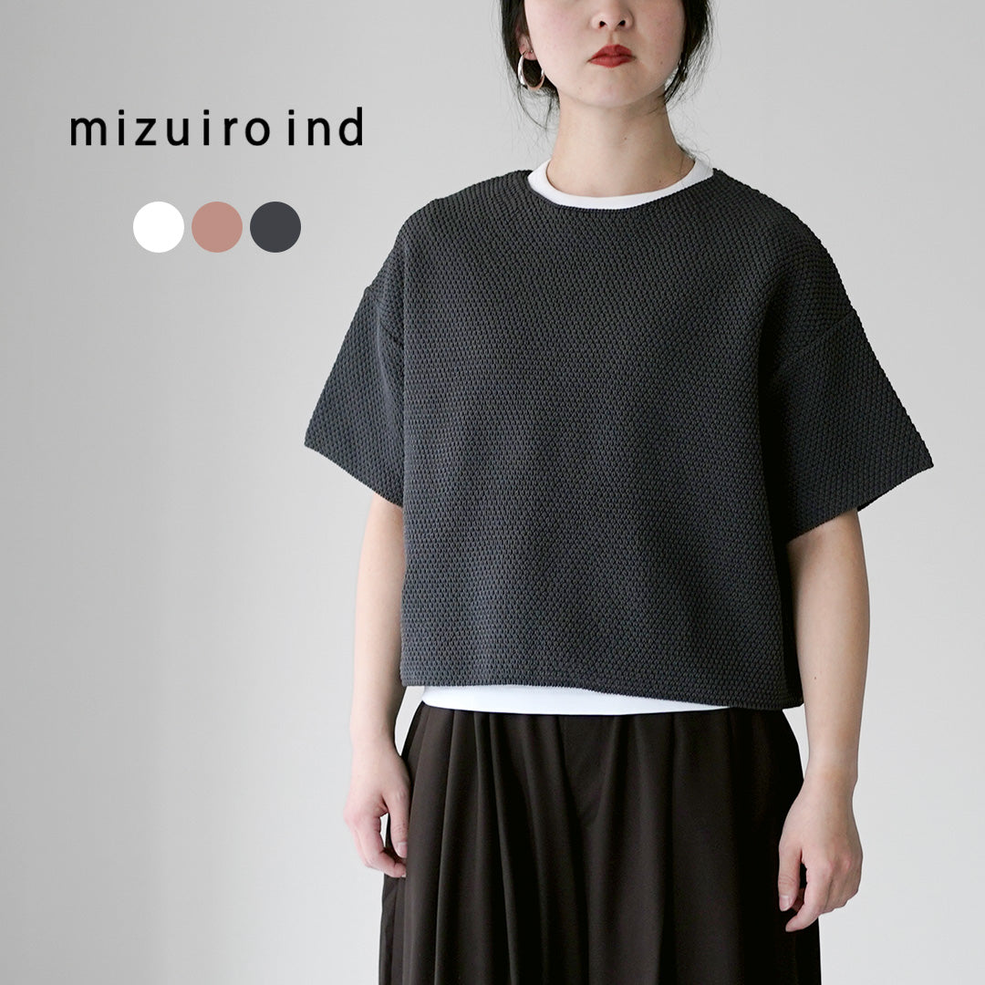 mizuiro ind（ミズイロインド） ショートワイド プルオーバー Tシャツ