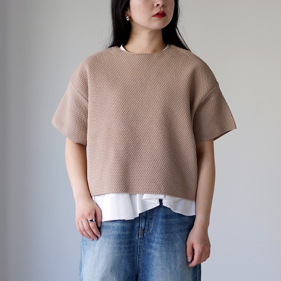 mizuiro ind（ミズイロインド） ショートワイド プルオーバー Tシャツ