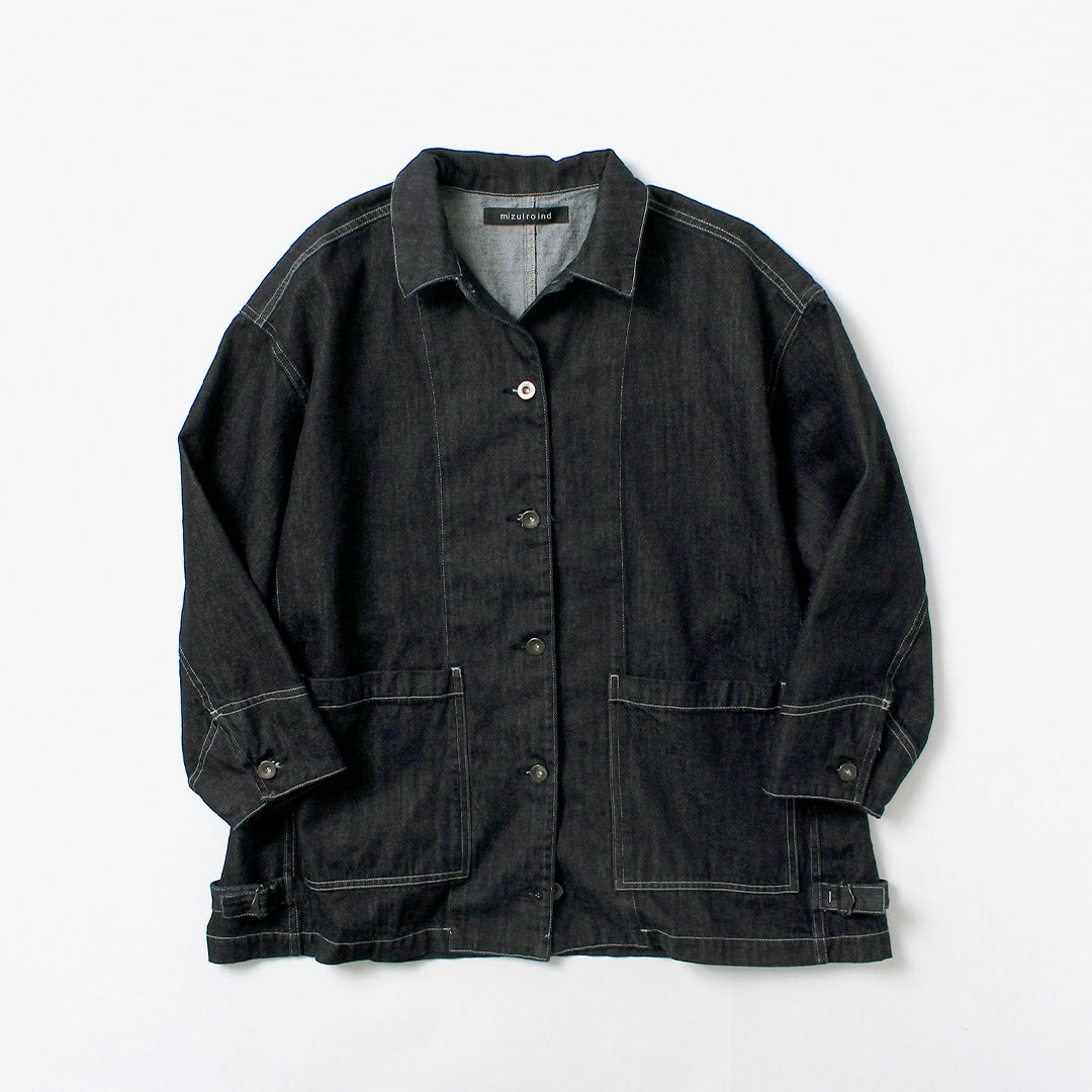 mizuiro ind（ミズイロインド） ワイド デニム カバーオール 日本製