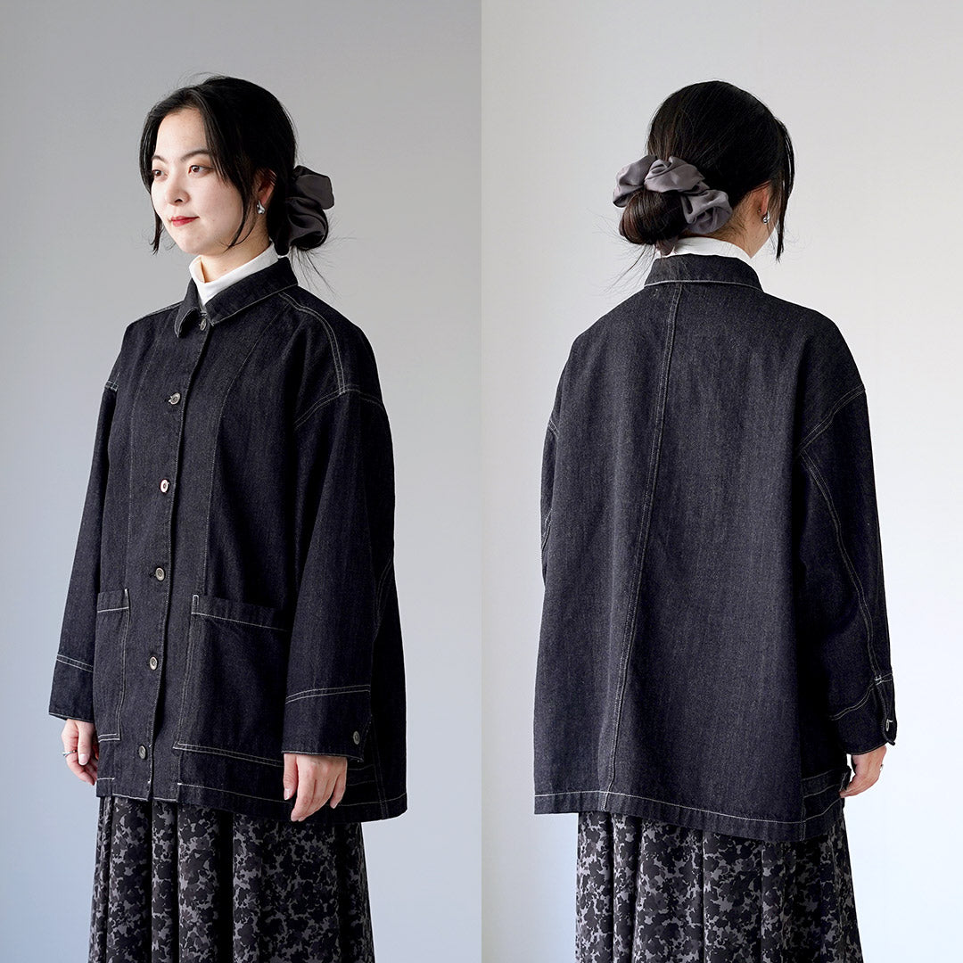 mizuiro ind（ミズイロインド） ワイド デニム カバーオール 日本製