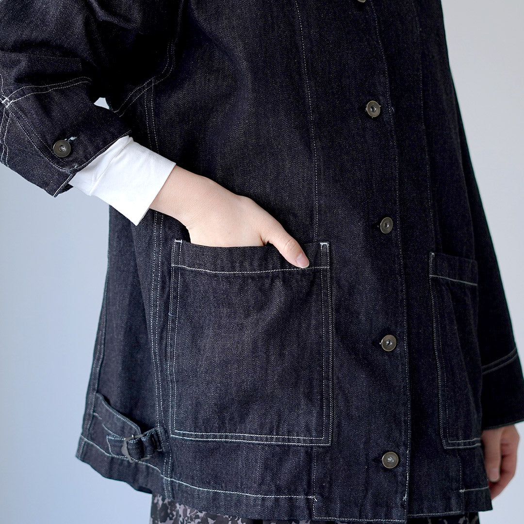 mizuiro ind（ミズイロインド） ワイド デニム カバーオール 日本製