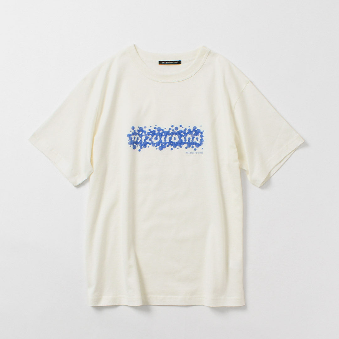 mizuiro ind（ミズイロインド） ドットプリント Tシャツ 日本製
