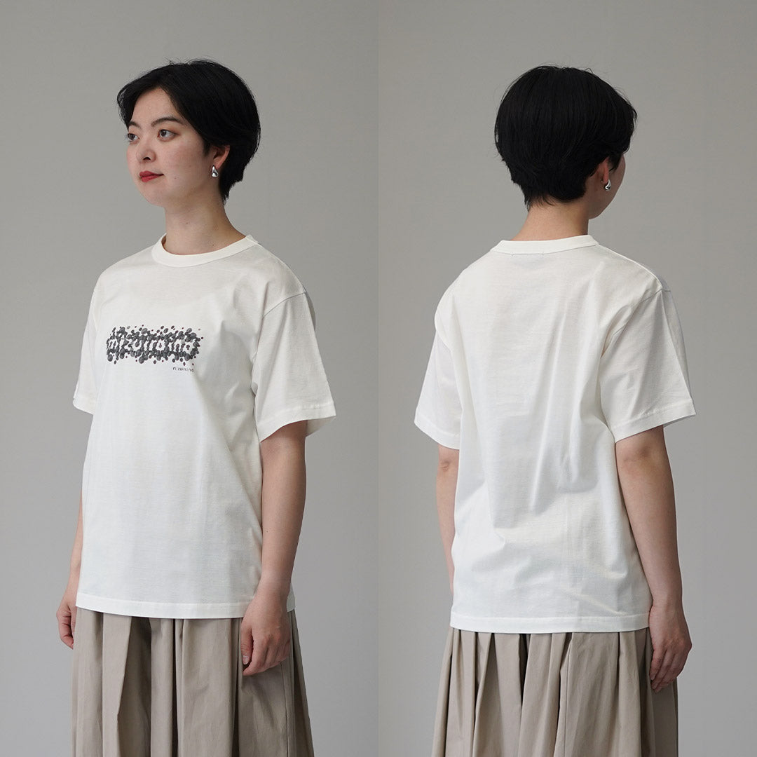 mizuiro ind（ミズイロインド） ドットプリント Tシャツ 日本製