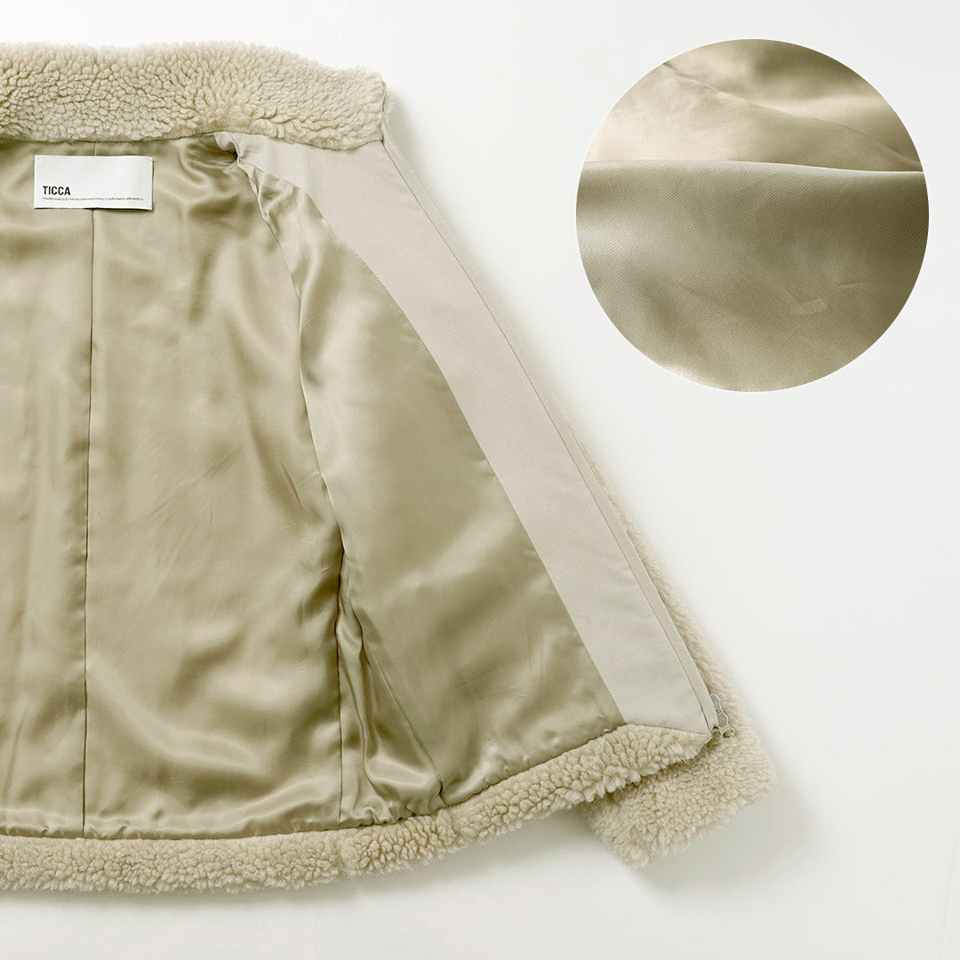 TICCA（ティッカ） WOOLファーブルゾン 日本製