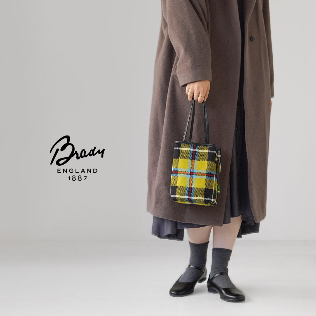 BRADY（ブレディ） #KEER カー 巾着型バッグ ロキャロン ウールチェック イギリス製