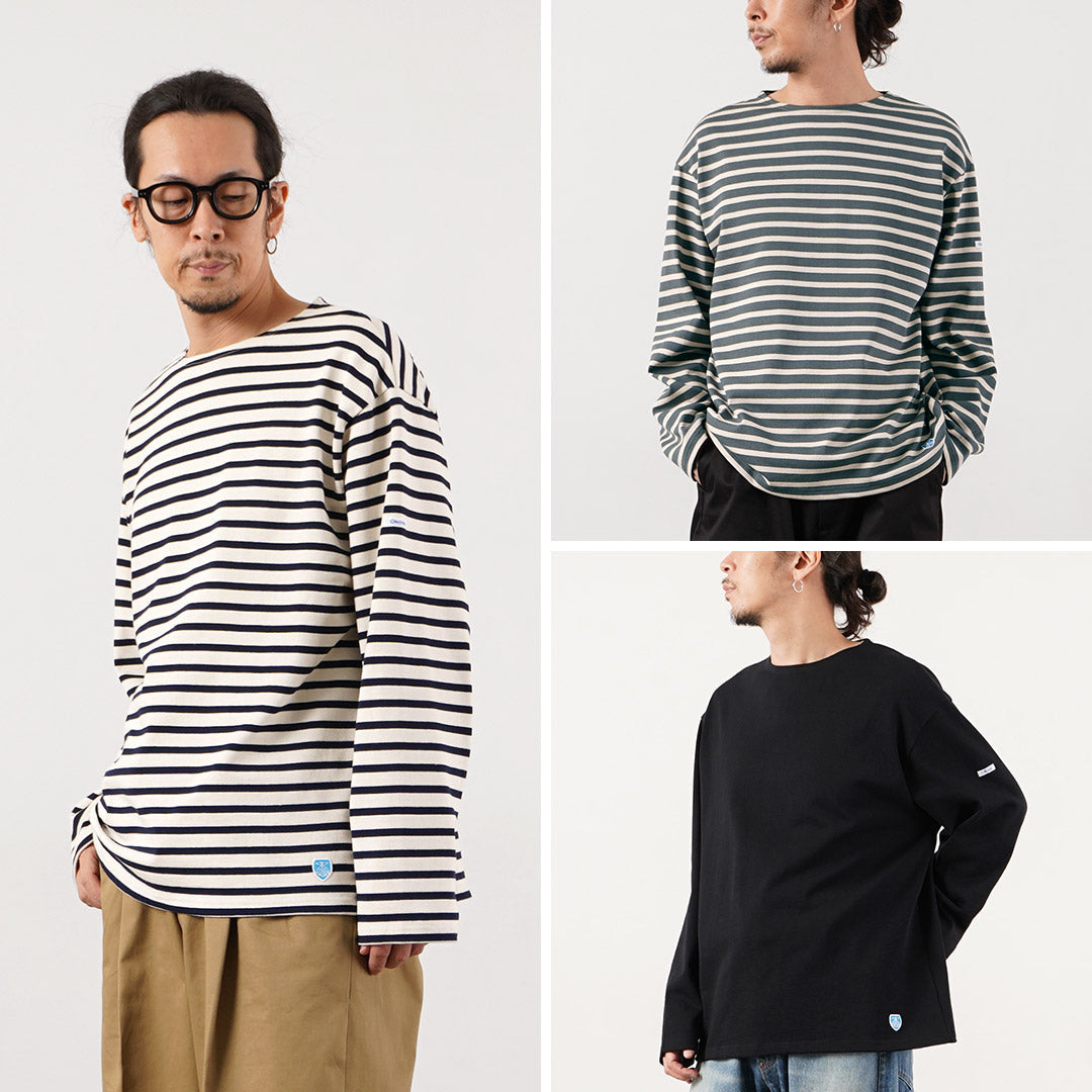 ORCIVAL（オーシバル） クルーネック L/S PO カットソー フレンチバスクシャツ フランス製