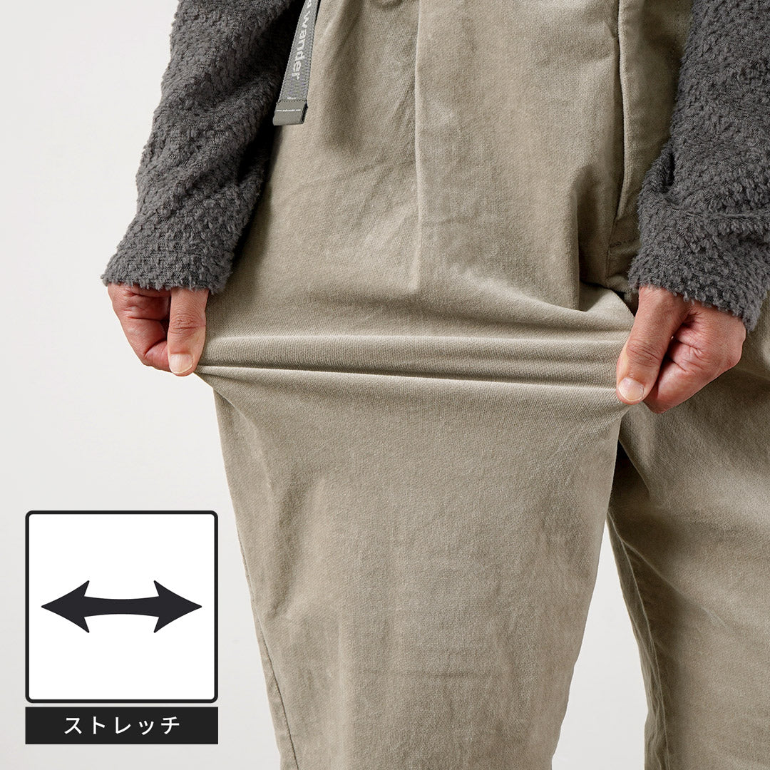 AND WANDER（アンドワンダー） モールスキン パンツ