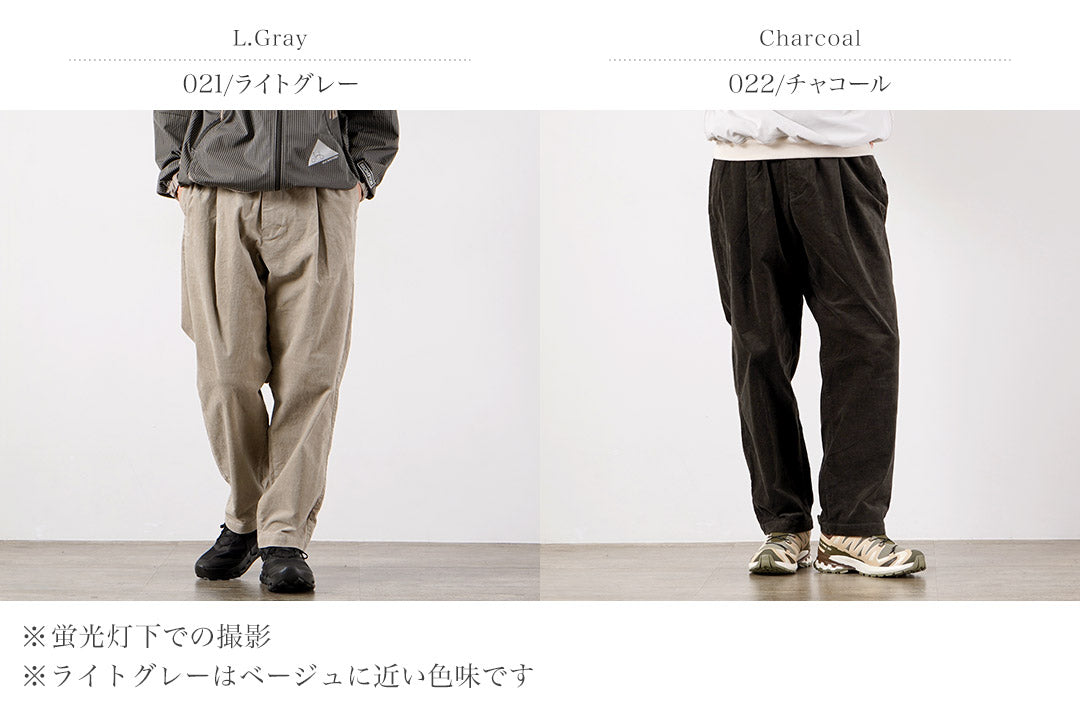 AND WANDER（アンドワンダー） モールスキン パンツ
