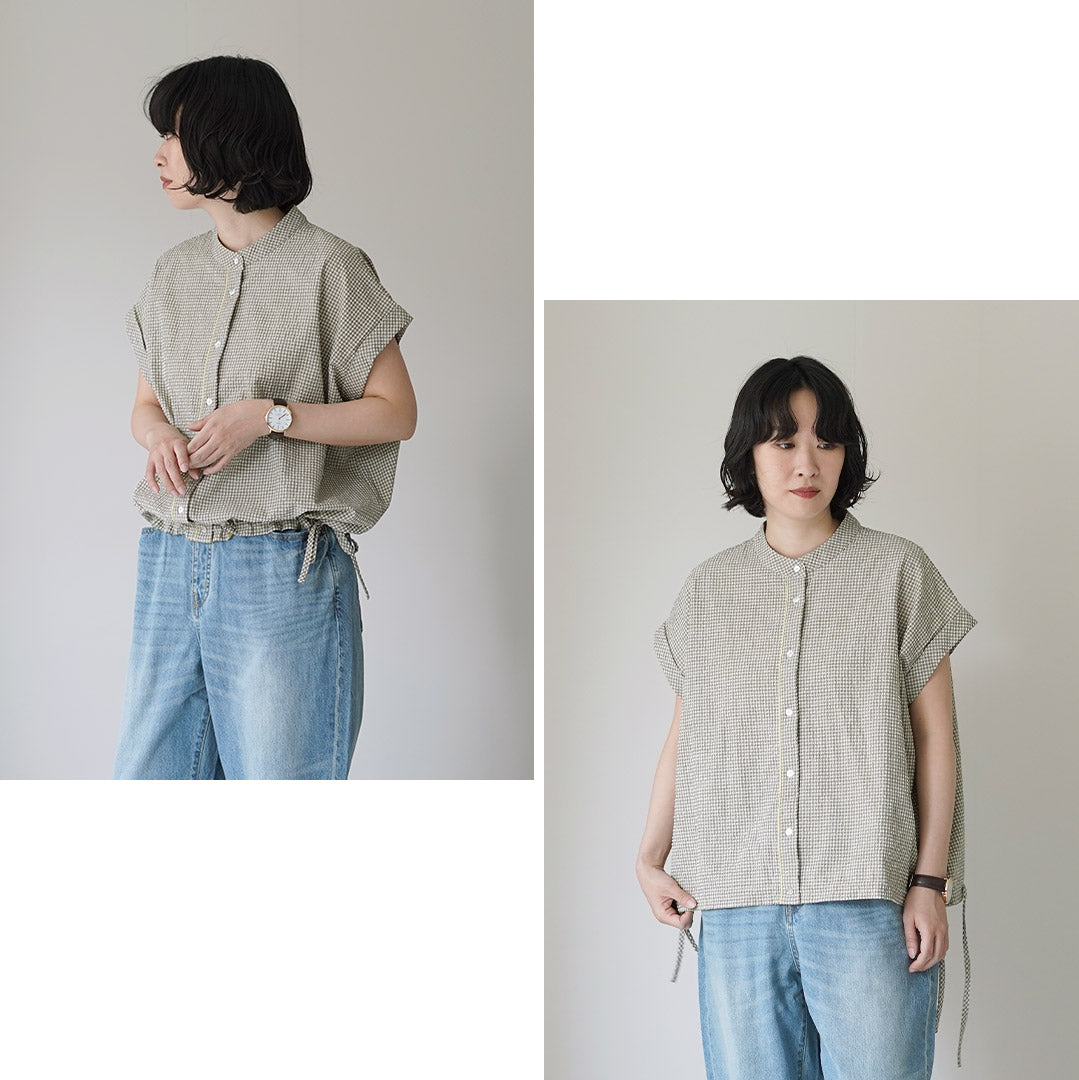 KELEN（ケレン） EATY シアサッカー チェックブラウス