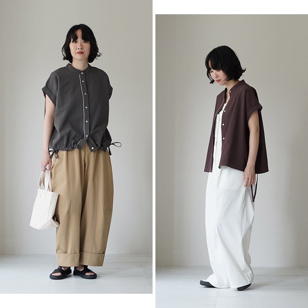 KELEN（ケレン） EATY シアサッカー チェックブラウス